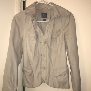 Armani khaki blazer fitted